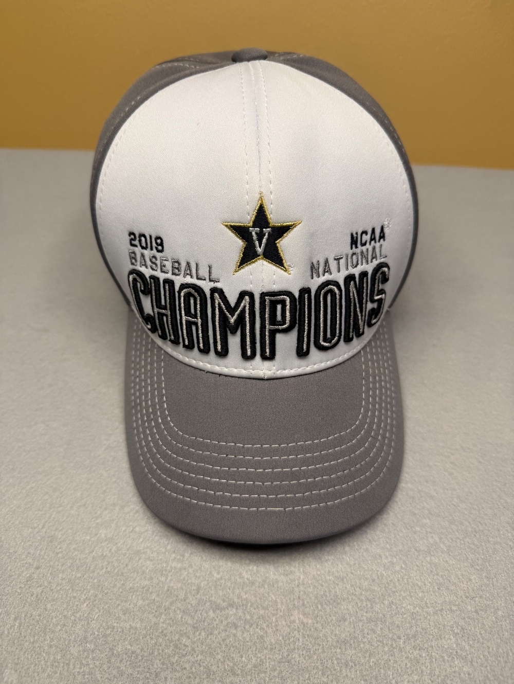 Vanderbilt Baseball 2019 Champions NCAA Cap Gray White